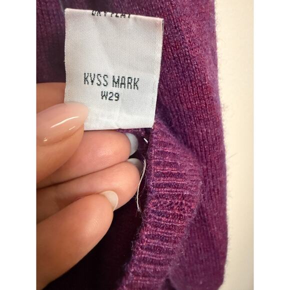 Eric Bompard Cashmere Silk Sweater Mauve Grape Crewneck Pullover Luxury KVSS MAR - Picture 7 of 11